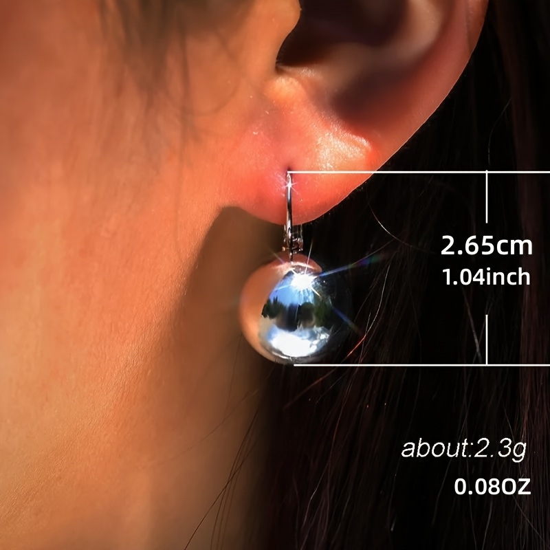 Vintage Golden Plated Ball Pendant Earrings for Women
